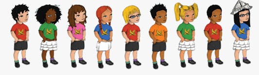 Drawing of a diverse group of Children